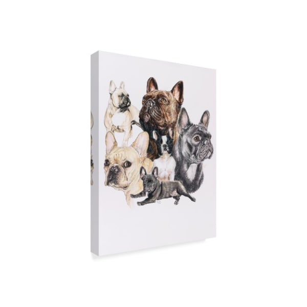 Barbara Keith 'French Bulldog Collage' Canvas Art,35x47